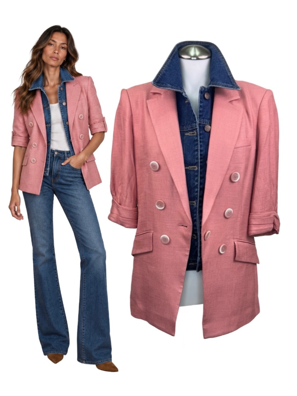 $695 VERONICA BEARD Odile Dickey Blazer Rosewood Pink Sz 8